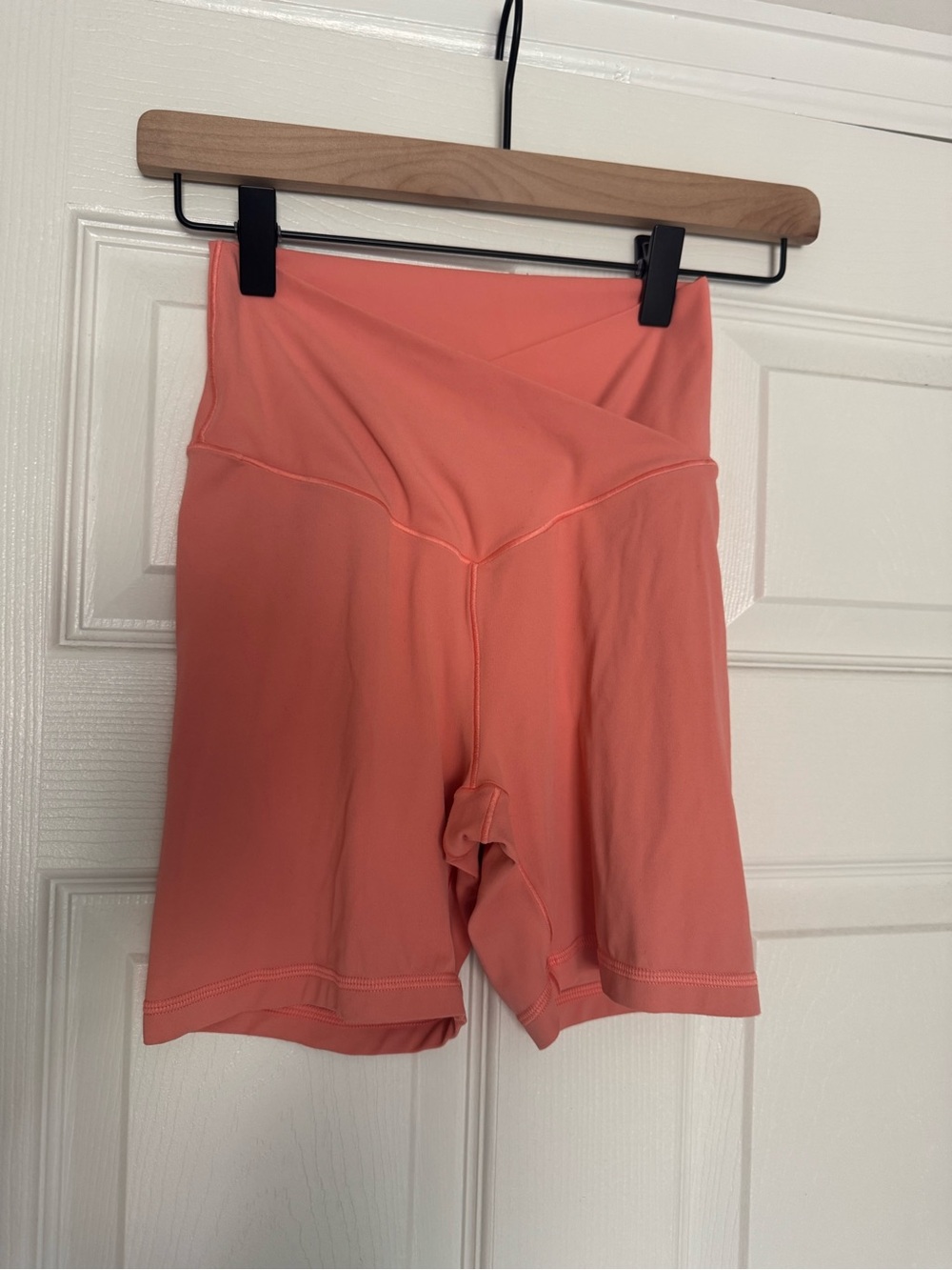 aerie Coral High-Rise Bike Shorts